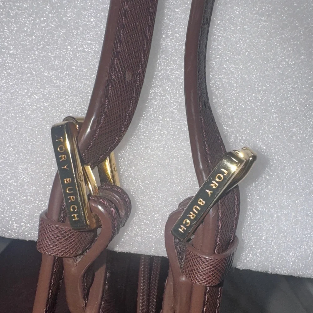 Tory Burch Chocolate Leather Tote